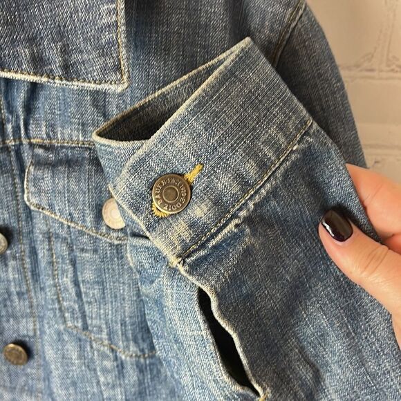 Eddie Bauer Jean Jacket Button Up Size XS - Picture 6 of 8